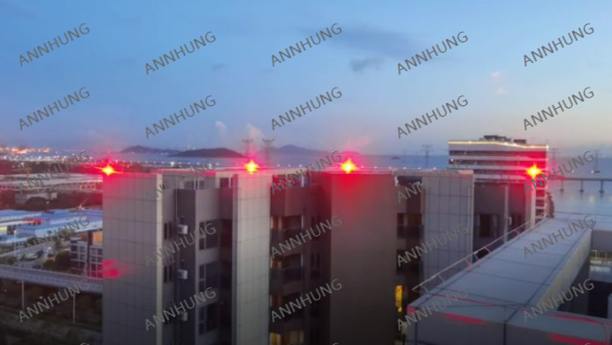 kasus perusahaan terbaru tentang Shenzhen Songmao Bojing proyek kediaman, LED Intensitas sedang Lampu Penghalang Penerbangan