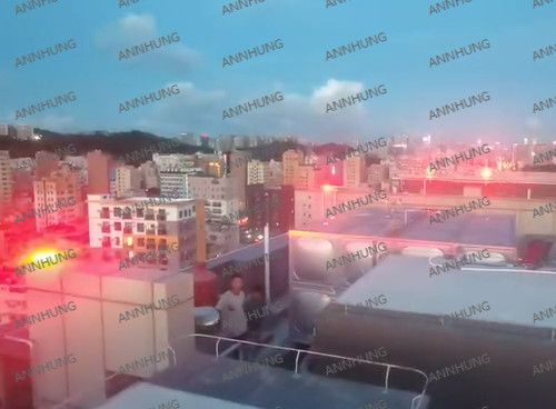 kasus perusahaan terbaru tentang Proyek Anhui Duofu Nine Mansion, Lampu Penghalang Penerbangan Intensitas Sedeng LED