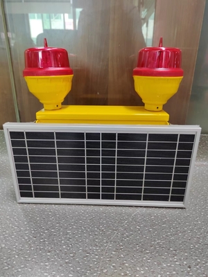 Lampu Obstruksi Ganda Intensitas Rendah Lampu Penerbangan Tenaga Surya FAA L-810