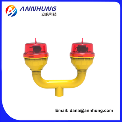 Intensitas Rendah 5W Aviation Obstruction Light Sumber LED Merah Tahan Air