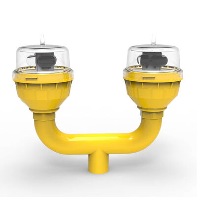 Lampu penghalang penerbangan LED tahan air IP66 yang sesuai dengan ICAO dengan umur 100000 jam