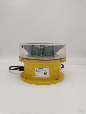 60FPM GPS Sync LED Aviation Obstruction Light dengan Polikarbonat UV untuk Peringatan Pesawat Intensitas Menengah